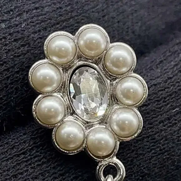 Chanel Cc Logo Earrings Silver-Tone #246824C13B - Picture 7 of 9